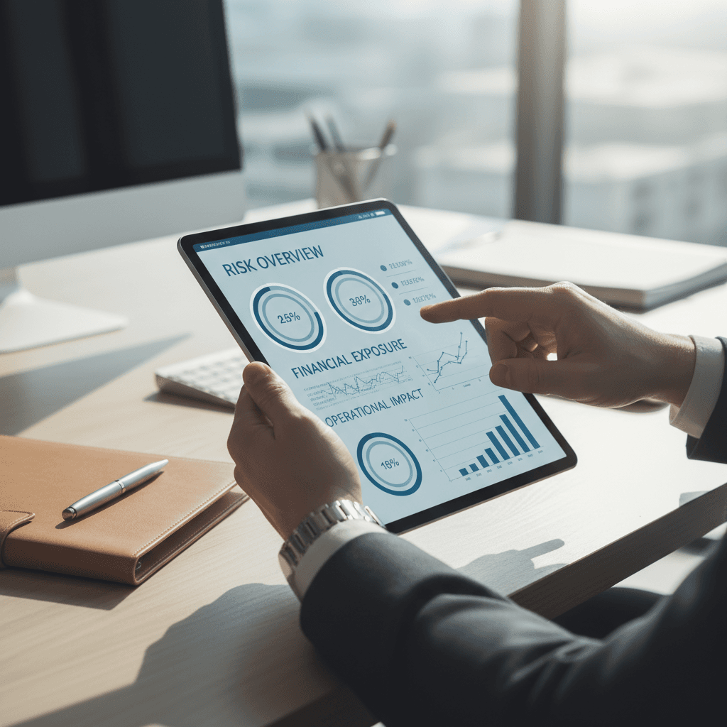 Risk assessment matrix dashboard